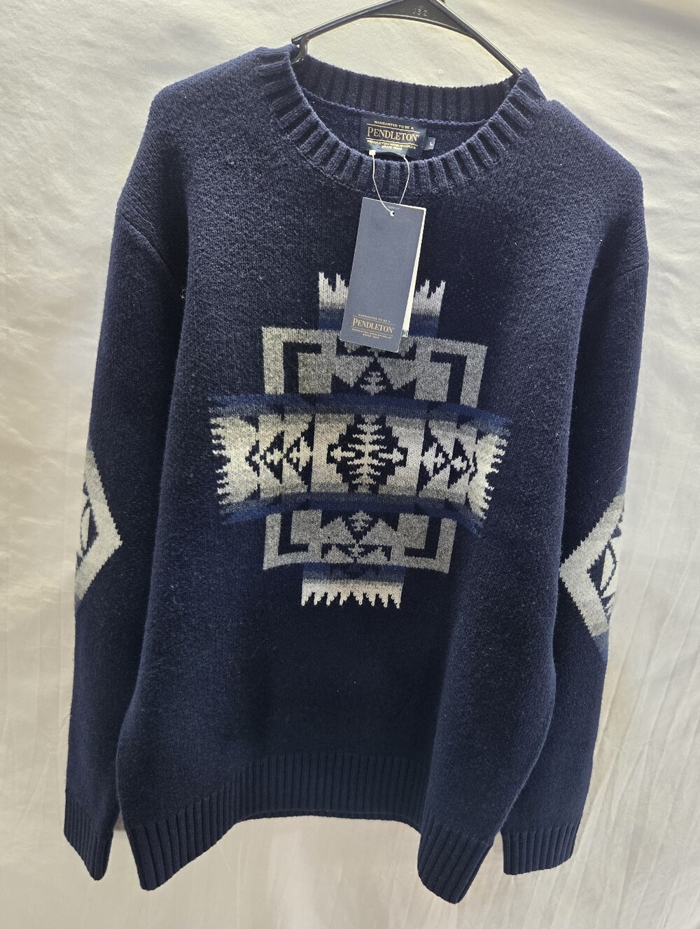 Pendleton Chief Joseph Men's Large Lambs Wool Sweater New with Tags